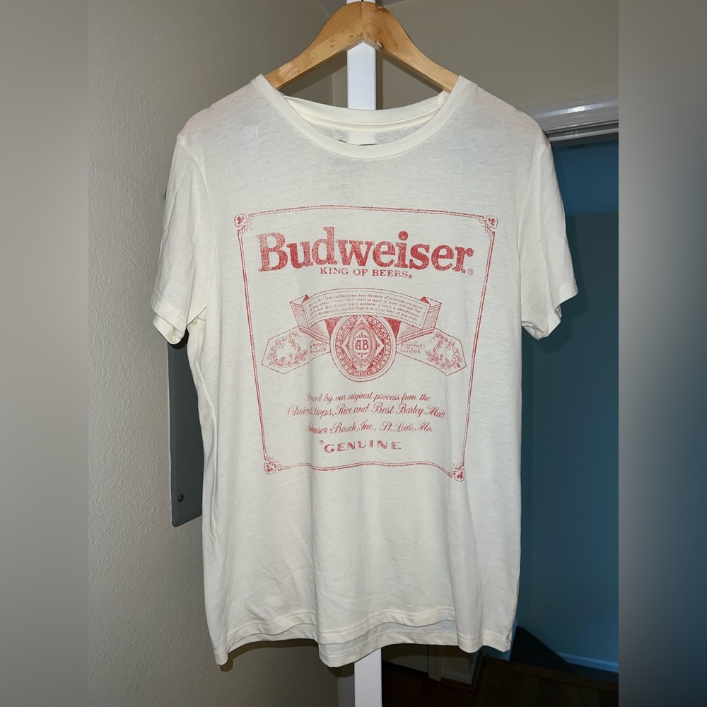 Budweiser Logo Tee in Classic White